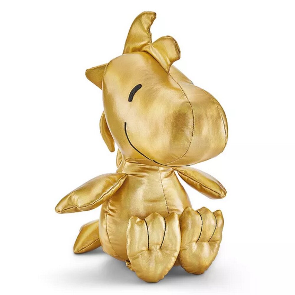 NWT~ Limited Ed. Peanuts 75th Anniversary Metallic Gold Woodstock Stuffed Animal